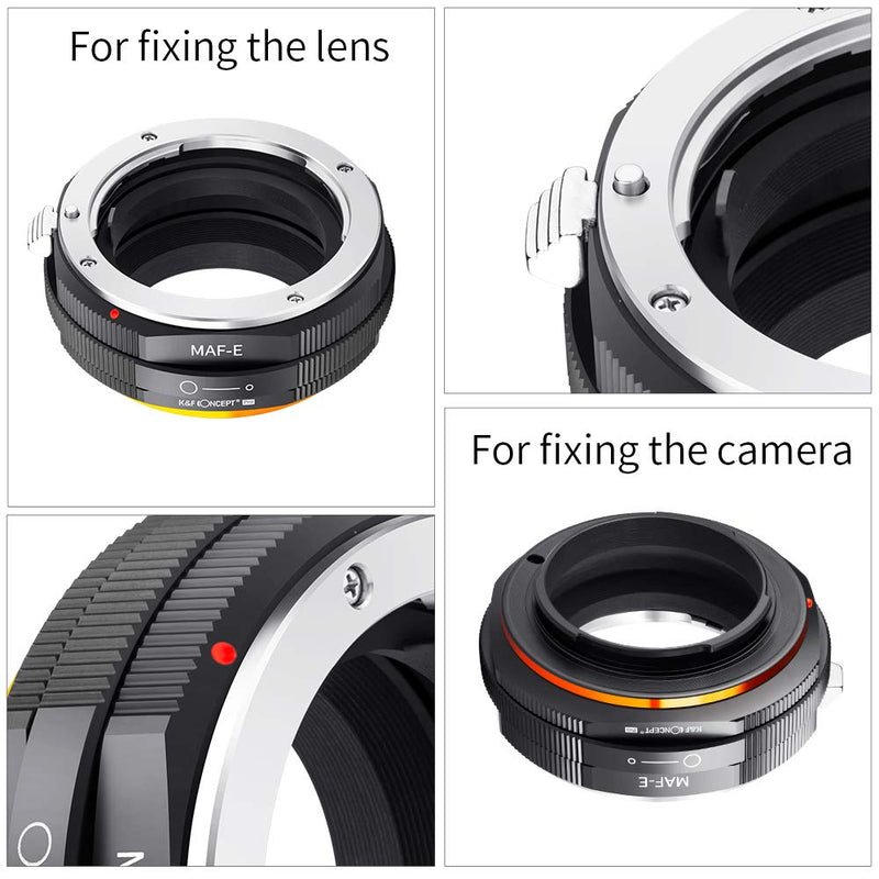 K&F Concept Lens Mount Adapter for Sony Alpha Minolta AF A-Type Lens to Sony NEX E-Mount Mirrorless Camera with Matting Varnish Design MAF-NEX