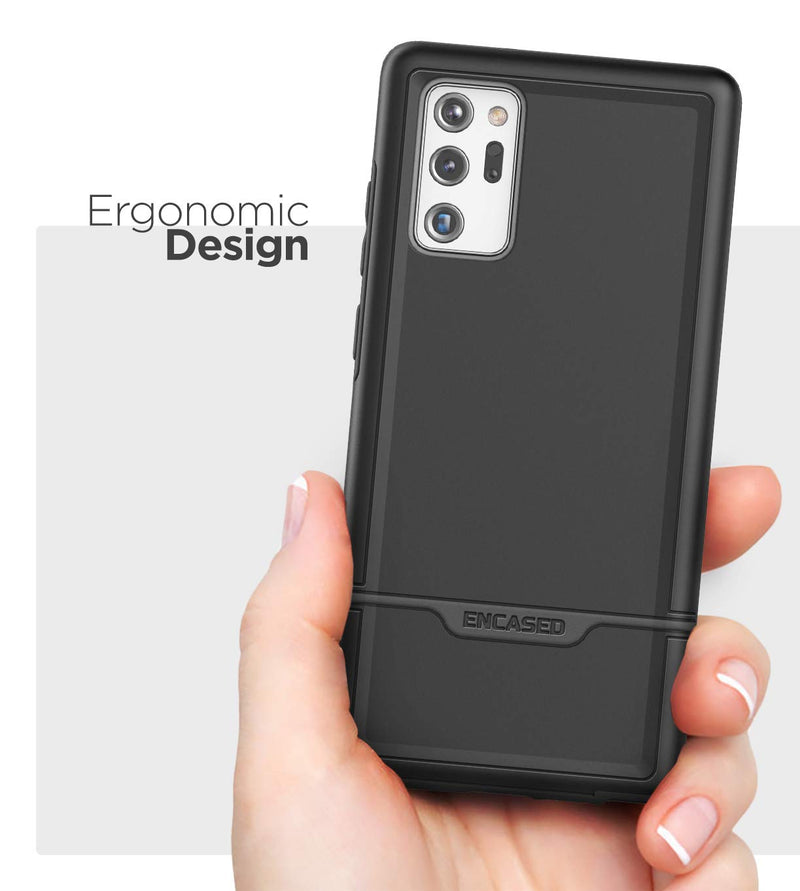 Encased Heavy Duty Galaxy Note 20 Ultra Case (2020 Rebel Armor) Military Grade Full Body Rugged Protective Cover (Samsung Note 20 Ultra) Black
