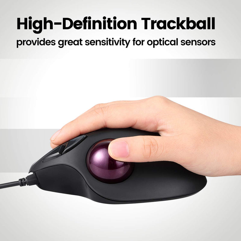Perixx Peripro-303GR Small Trackball, 1.34 Inches Replacement Ball for Perimice and M570, Glossy Red (18021)