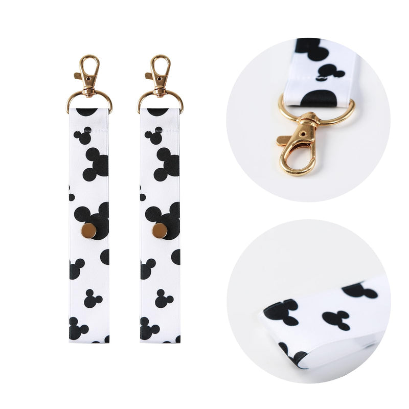 [AUSTRALIA] - Furutonhe 2Pcs Mouse Ears Headband Holder for Backpack Lanyard Strap Keychain Hanging Decor Organizer Trip Accessories White White Ear Holder 