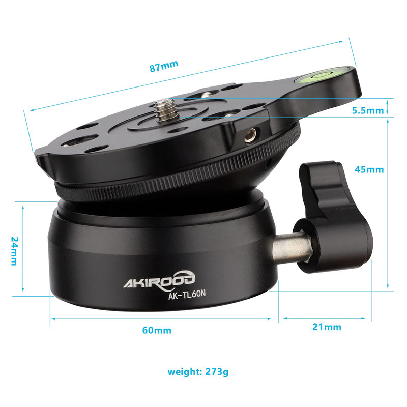 Tripod Leveling Base Half Ball,for Canon Nikon and Other DSLR Cameras Tripods Monopods with Offset Bubble Level with“1/4" 3/8" Thread