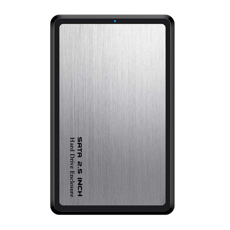 Cablecc USB 3.0 to 2.5" SATA 22Pin 7+15 SSD External Hard Disk Enclosure for Laptop & PC (Silver)