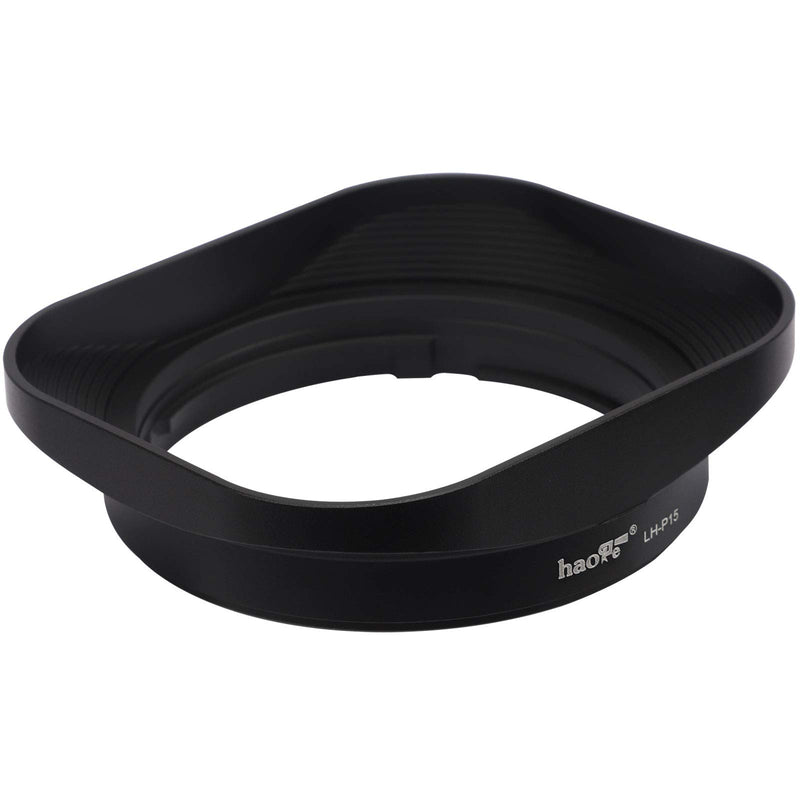 Haoge LH-P15 Square Metal Lens Hood for Panasonic Leica DG SUMMILUX 15mm f/1.7 ASPH Lens 15MM F1.7