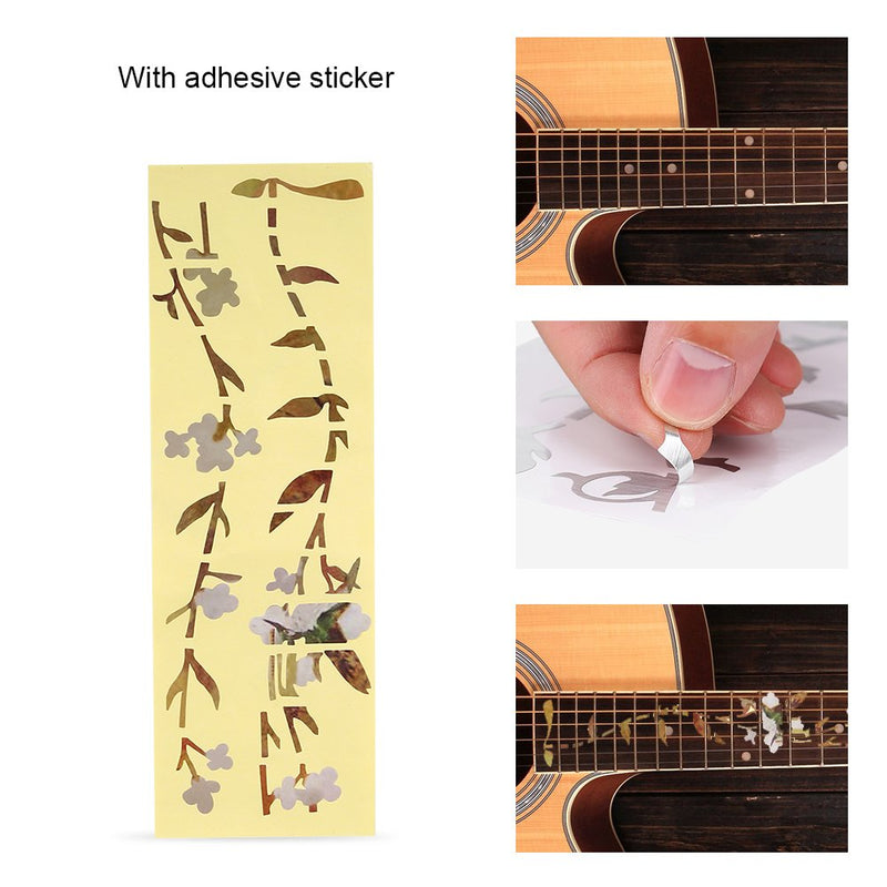 [AUSTRALIA] - Inlay Stickers Markers, Bud & Bird Pattern Guitar Stickers for Acoustic/Electric Guitar Fretboard Decor 