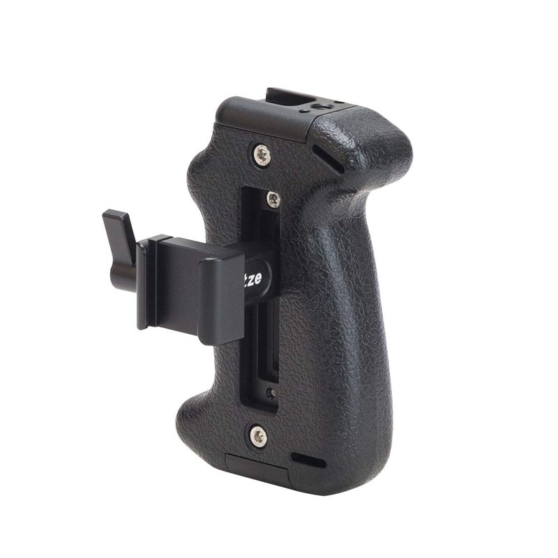 Nitze Adjustable Plastic Side Handle Grip Universal Camera Cage Handle with Cold Shoe Mount Built-in NATO Clamp for Camera Cage Shoulder Mount Support - PA22-F