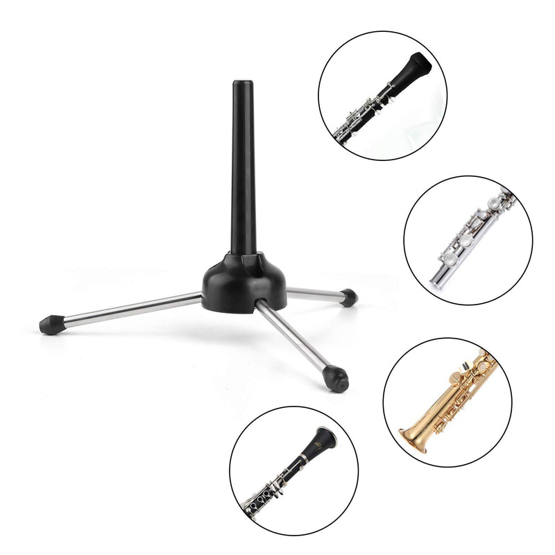 Vangoa Foldable and Portable Tripod Holder Stand for Flute Clarinet Oboe Soprano Saxophone Wind Instrument