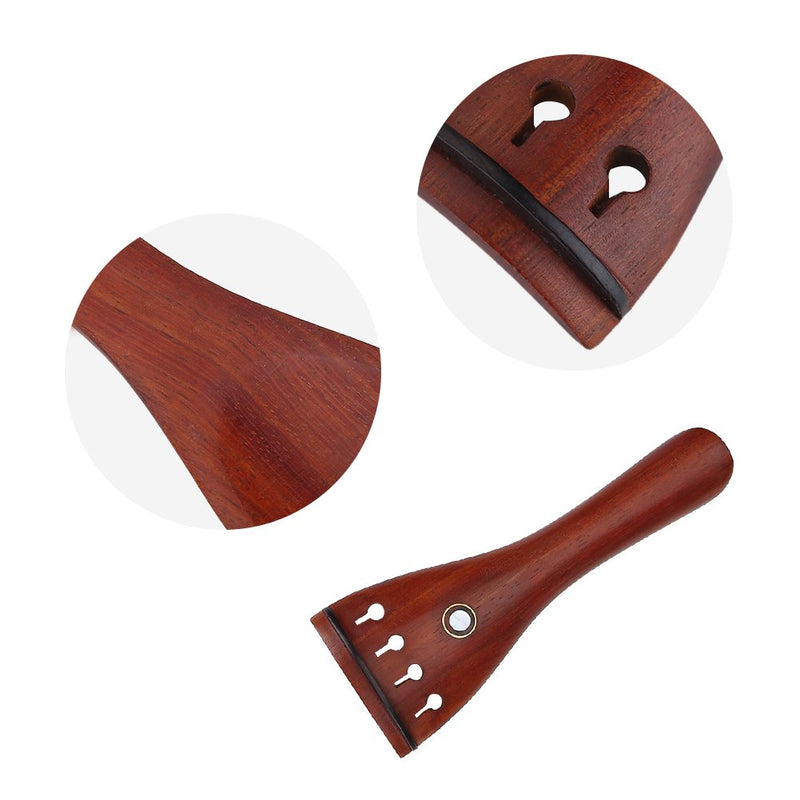 Dilwe Rosewood Violin 4/4 Fittings Set with Tailpiece Endpin Tuners Chin Rest Tail Gut Violin Parts Accessories