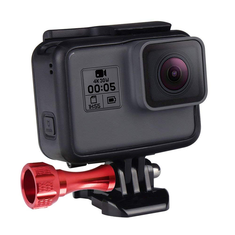 [AUSTRALIA] - SLFC 3 Pcs Aluminum Alloy Thumbscrews for GoPro Hero 2018, GoPro Fusion, GoPro Hero 8/7/6/5/4/3/2/1 and DJI Osmo Action, 8 Colors, Very Durable, Standard Camera Mounts Screws (Red) Red 