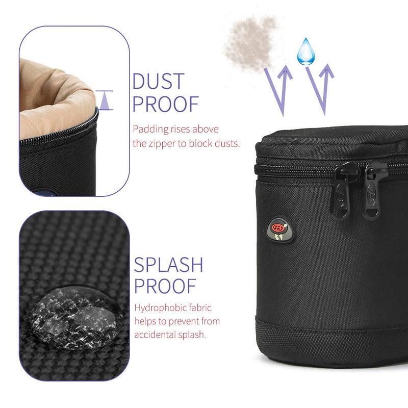 Lens Case Lens Pouch Bag Waterproof Shockproof for DSLR Camera Lens for Canon 150mm/f1.8/85mm f/1.8/ 50mm f/1.2L and other Lens BL-003