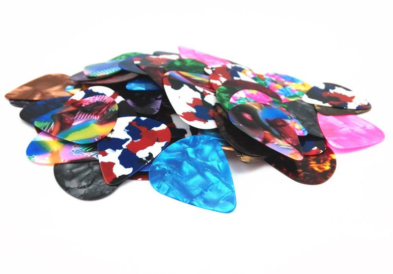 Honbay 100pcs 0.46mm Colorful Guitar Picks for Guitar, Ukulele, Bass