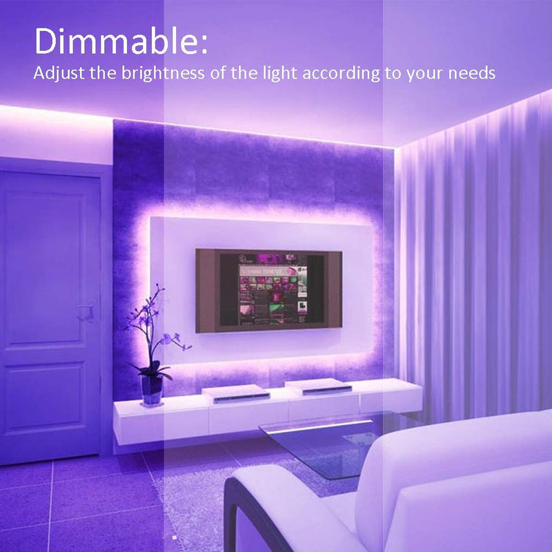 [AUSTRALIA] - Led Strip Lights with Remote, Bluetooth App Control Strips Light 32.8ft, Waterproof 5050 RGB Color Changing Rope Light for Bedroom, Party Decorations 