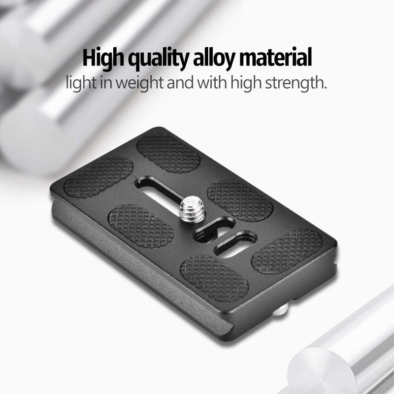 Release Plate, PU70 Alloy Quick Release Plate Mount with 1/4inch Hand Screw and Rubber Pad for Arca Benro Tripod Ball Head SLR Camera 2.75 x 1.5 x 0.39inch