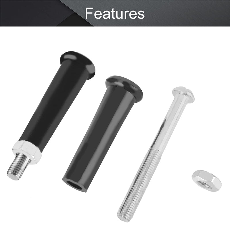 MroMax 2PCS Revolving Handles Screw Knobs Handgrips M10Threaded Plastic Metal Revolving Handle Grip