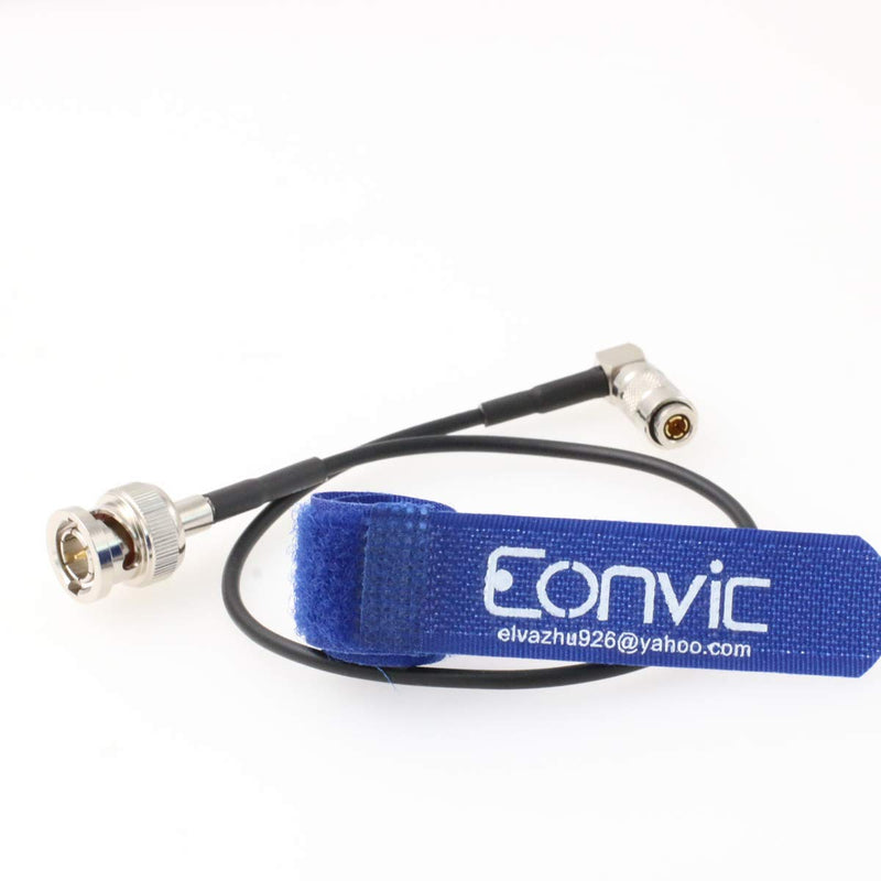 Eonvic HD SDI DIN 1.0/2.3 Right Angle to BNC Male 75ohm RG174 RF Coaxial Cable for Blackmagic Assist Recorder right angle DIN-male BNC 12 inch/30cm