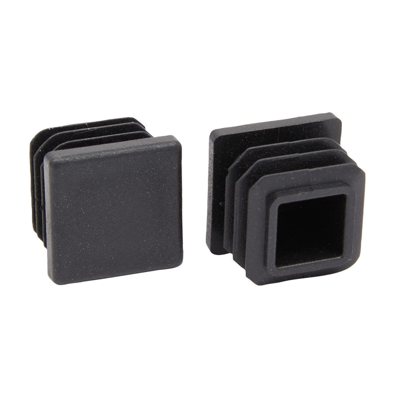 100 Pack 3/4 Inch Square Plastic Plugs Insert, Tubing End Caps for Chair & Furniture Glide (0.75")