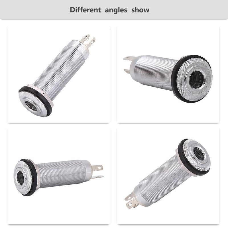 [AUSTRALIA] - Bnineteenteam Guitar Output Jack Plug Socket, Threaded Cylinder Guitar Socket Connector 1/4inch for Electric Guitar Bass sliver 