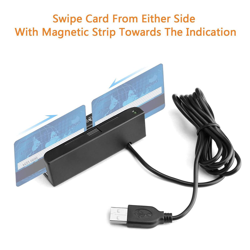 MSR90D Mini USB 3 Tracks Swipe Magnetic Credit Card Smart Card Reader ITOSAYDE