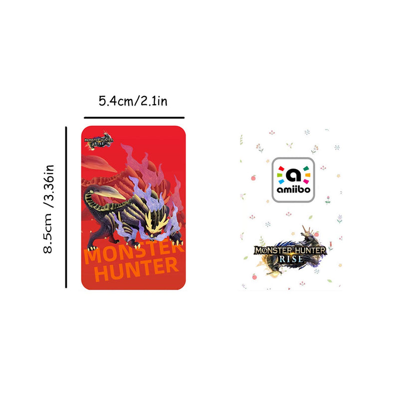 9 PCS Monster Hunter Rise NFC Tag Card, Including: Palamute, Palico, Magnamalo, for Switch Lite Compatible with Switch,Credit Card Size