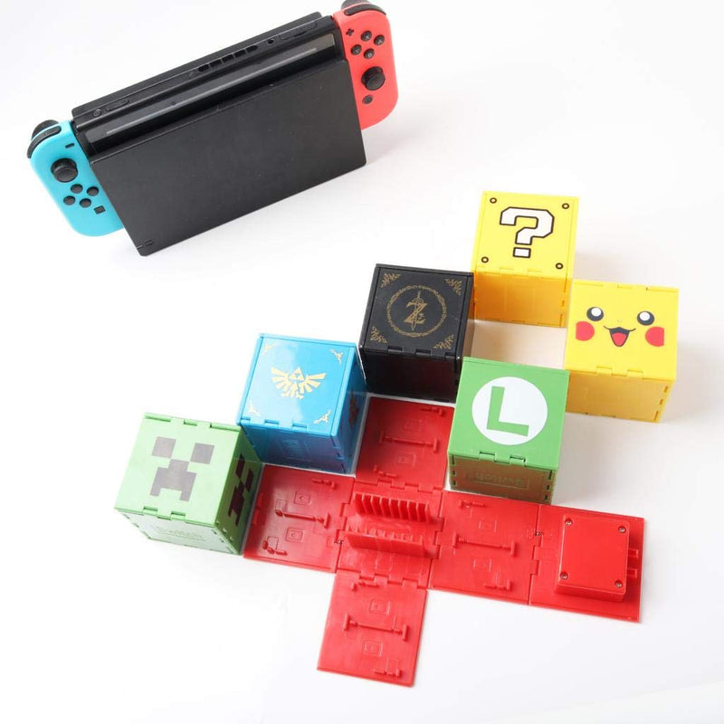 Games Storage Case for Nintendo Switch - Switch Game Card Holder Game Storage Cube Game Card Organizer for Nintendo Switch with 16 Game Card Slots Splatoon White