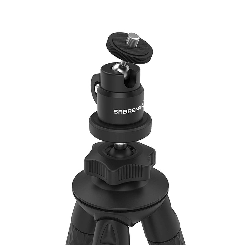 SABRENT Universal Flexible with Ball Head Bundle for Standard Tripod Mount (TP-FLTP-TBHD)