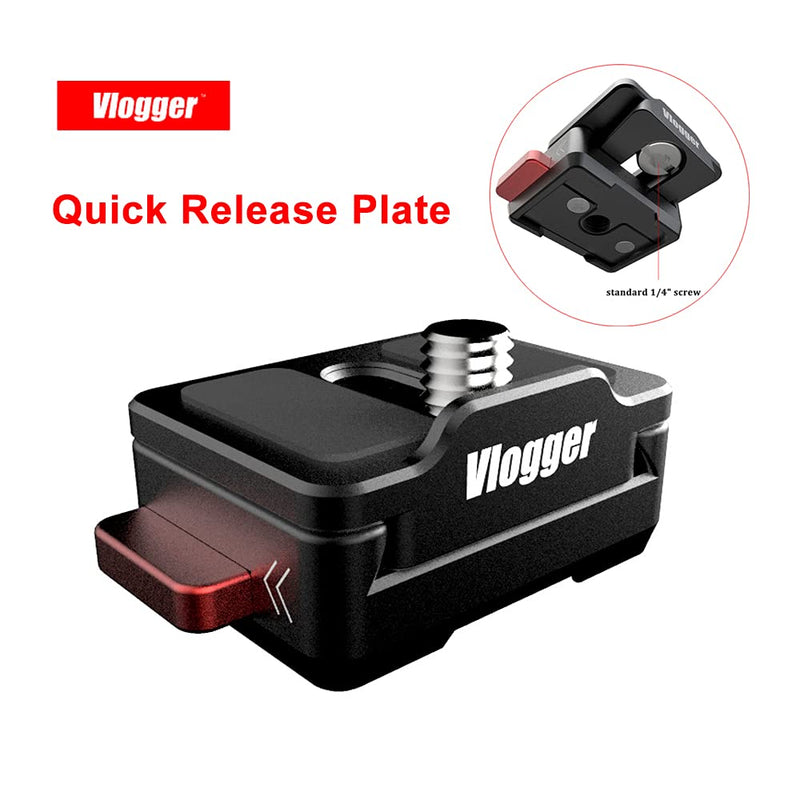 YDP Quick Release Clamp Plate Fast Loading Seat Camera Monitor Bracket Stand Head Platform Mount Base for DSLR Camera Mic Monitor Tripod Head Accessory