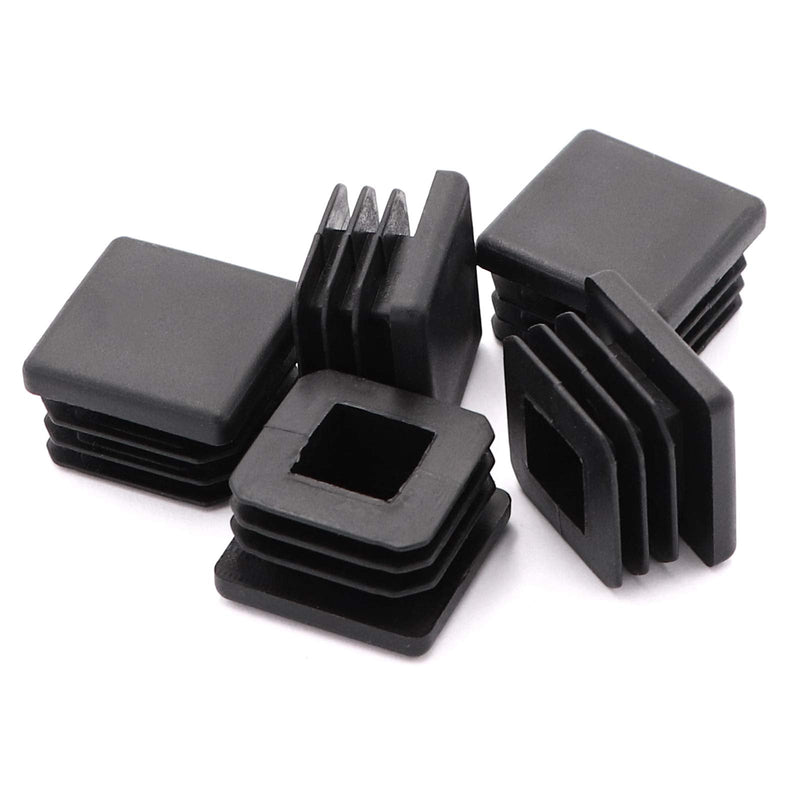 25pcs 1 inch Steel Pipe Plastic Plug,Chair Glide,Pipe Tubing End Cap,Plastic Plugs,Plastic End Caps,Square Plug,Square Plastic Plug type 1