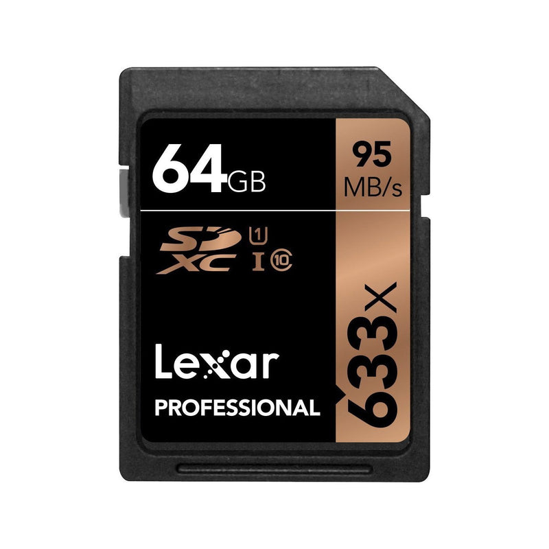 Lexar 64GB Professional 633x SDXC Class 10 UHS-I/U1 Memory Card 2-Pack Bundle (Product Label May Vary) 64 GB