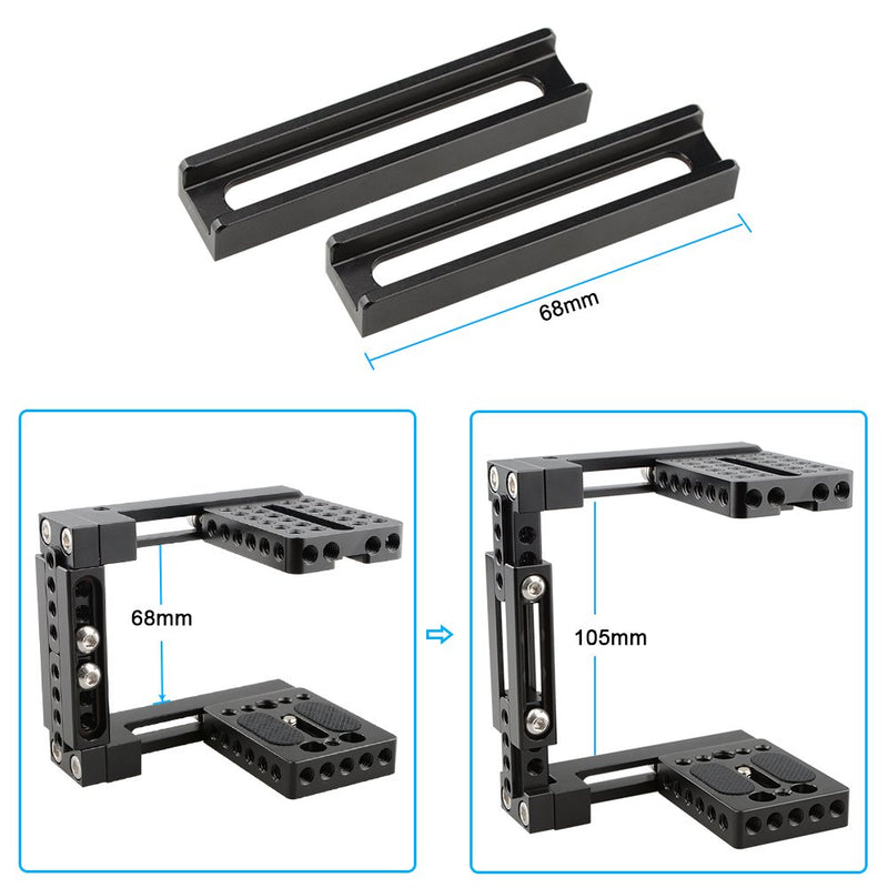 CAMVATE Adjustable Camera Cage Fit for Right Handle and Left Handle Camera(Basic)