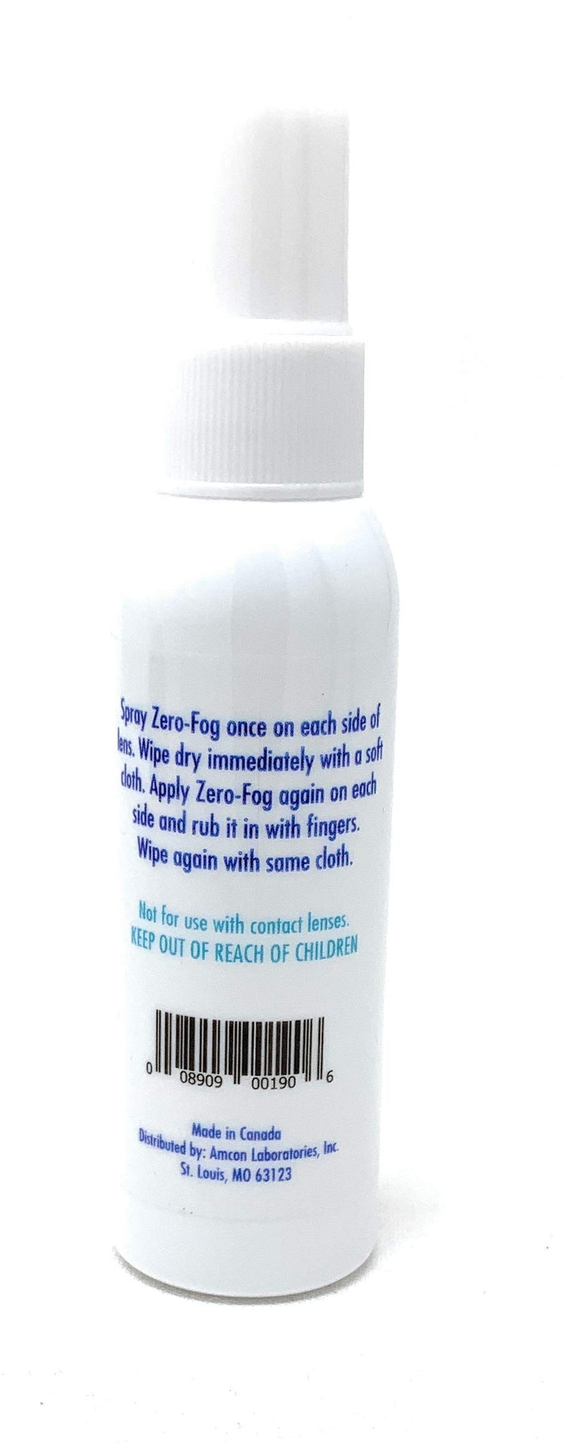 ZERO-FOG Anti-Fog Anti-Static Lens Goggle Glasses Treatment 60ml Spray Liquid