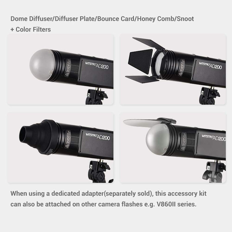 Godox AK-R1 Accessories kit Compatible for Godox H200R Round Flash Head, Godox V1 Flash Series, Godox AD200, AD200Pro V1-C V1-S V1-F V1-N V1-O V1-P V860III TT685 TT600