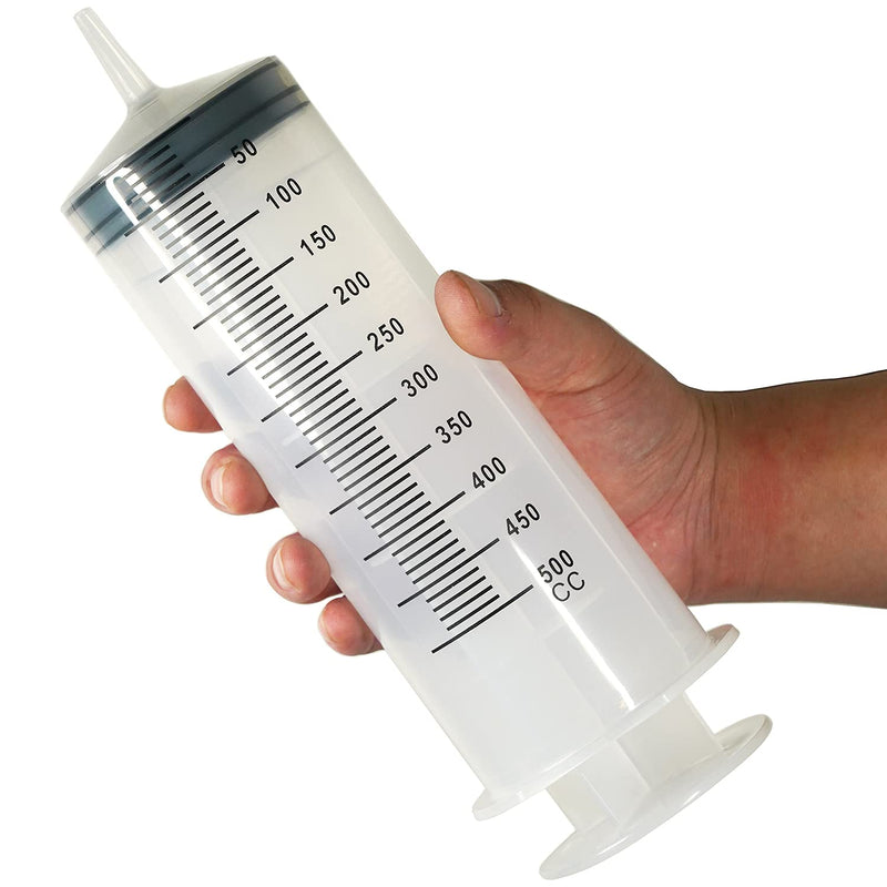 Ulove Prs 500ml/cc Large Plastic Syringe with Measurement for Scientific Labs, Garden Watering, Refilling and Filtration, Pack of 1