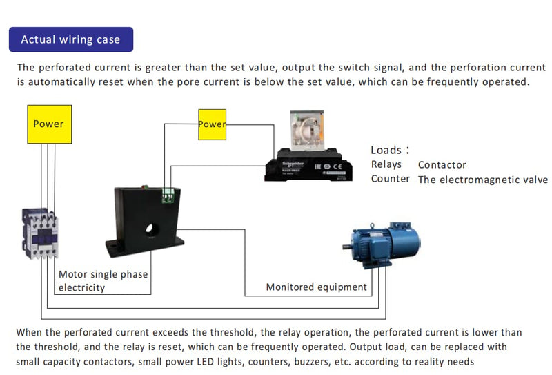 Current Sensing Relay AC Current Sensing Switch 0-100A Normally Open Amp Sensor Monitoring Relay (M3070) M3070