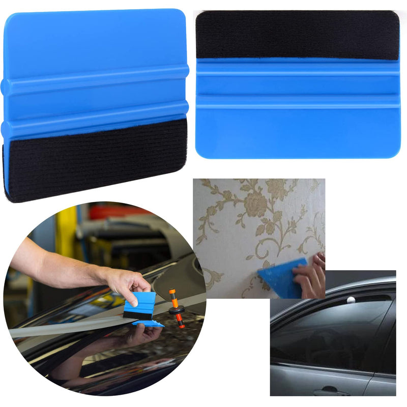 4 Pack Felt Squeegee Wrapping Tool, 4'' Inch Premium Scratch-Proof Decal Vinyl Wrap Squeegee Handy Tools for Vinyl Installation, Scrap Booking, Wall Decals
