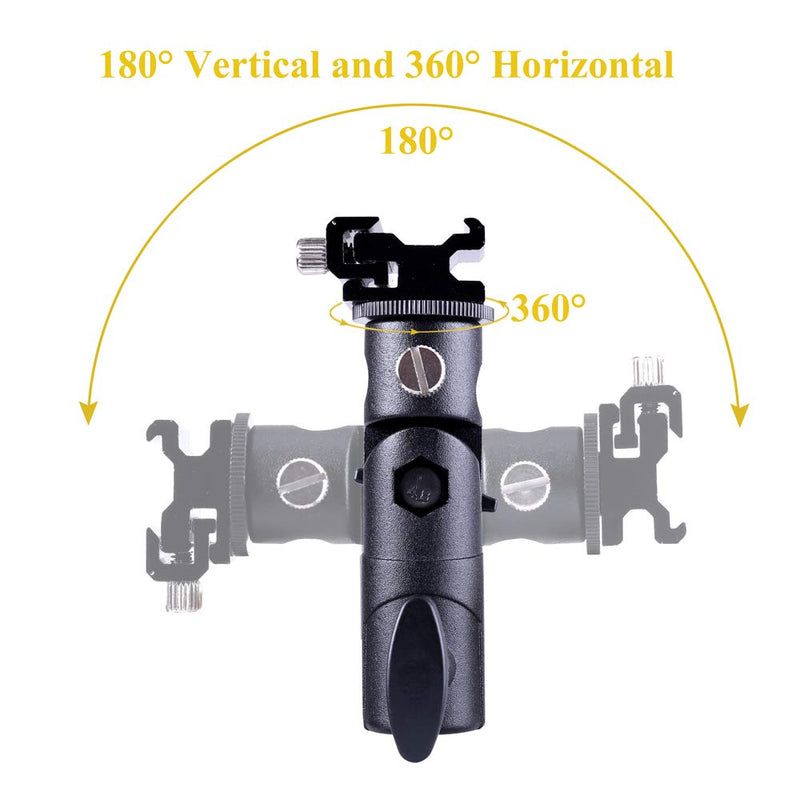Camera Speedlite Mount Stand Flash Stand Bracket Umbrella Mount Holder Shoe Mount Compatible with Nikon Pentax Olympus Nissin Metz and Other Speedlite Flashes E Type-2 Pack