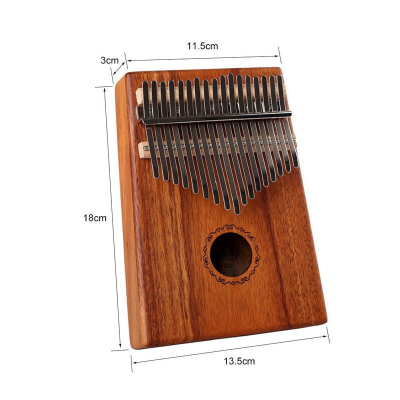 Kalimba 17 Key Thumb Piano, Portable Thumb Piano Mbira Sanza Mahogany Body Ore Metal Tines with Carrying Bag and Study Guide, Suitable for Music Lovers Beginners (Acacia) Acacia