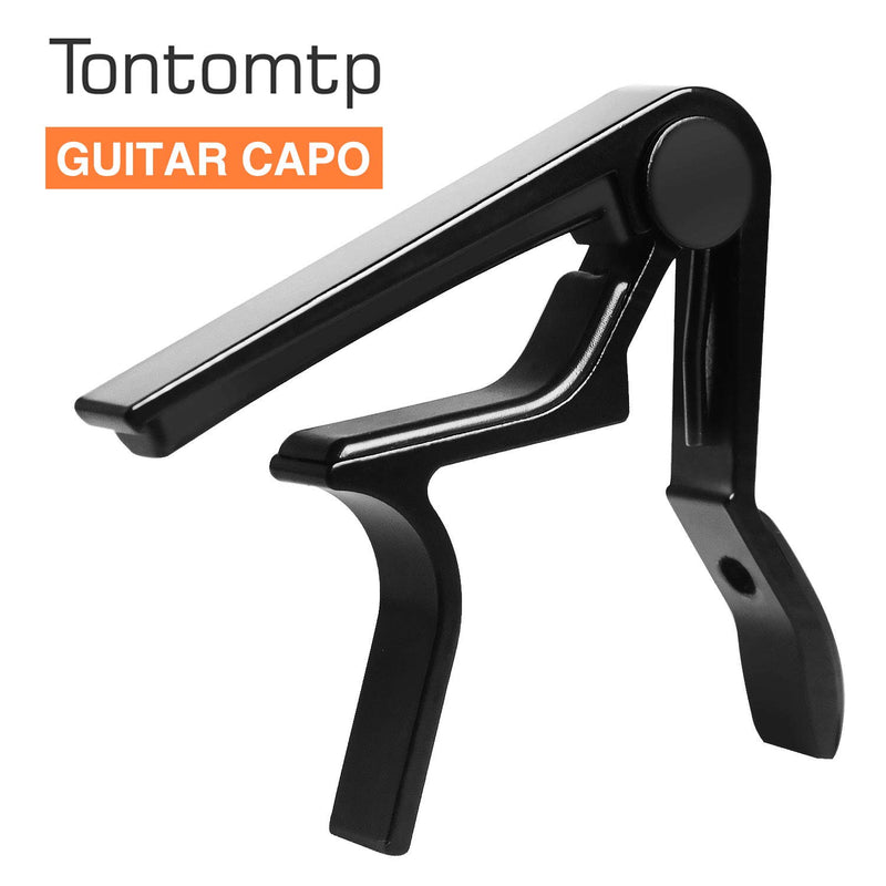 Guitar Capo for Acoustic and Electric Guitar,6-String Acoustic & Electric Guitar Capo, Tontomtp Guitar capo(Black)