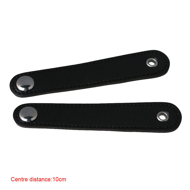 [AUSTRALIA] - Yibuy Black Bellows Straps with Buckles 10cm for Accordion Accordian Pack of 2 