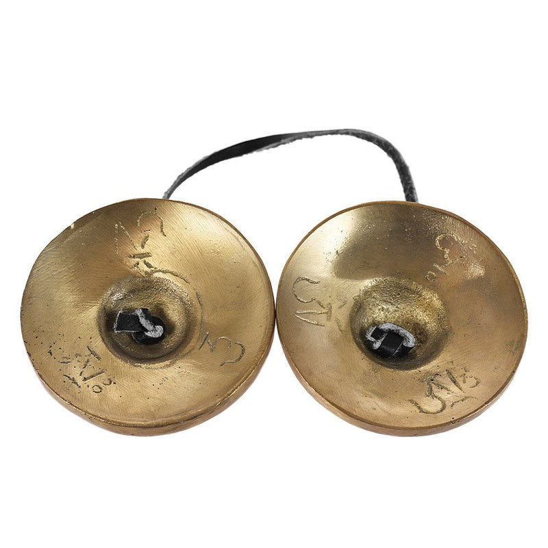 Heysland Tibetan Tingsha Cymbal Bell 2.6in/6.5cm Handcrafted Yoga Bell Meditation Chime Bells with Bag Eight Auspicious Symbols