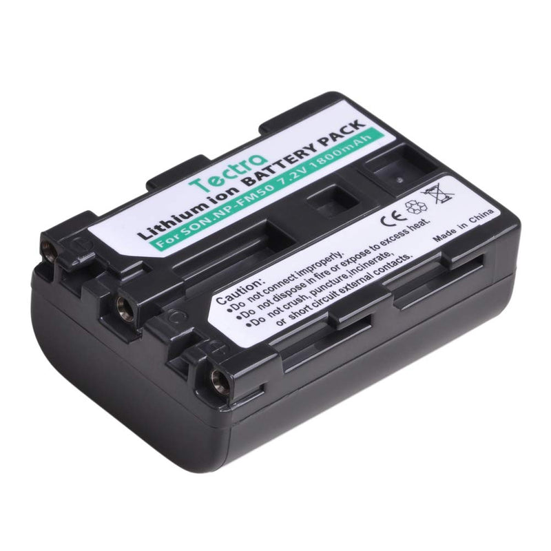 Tectra 2X NP-FM50 NP FM50 Batteries + LED USB Dual Charger for Sony NP-FM30 NP-FM51 NP-QM50 NP-QM51 NP-FM55H Battery and Sony HDR-HC1, DCR-TRV280, DCR-TRV350, CCD-TRV138, DCR-TRV250