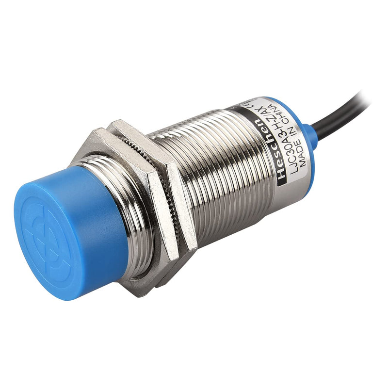 Heschen M30 Capacitive Proximity Sensor Switch Non-Shield Type LJC30A3-H-Z/AX Detection 1-15mm 10-30VDC 200mA NPN Normally Closed(NC) 3 Wires