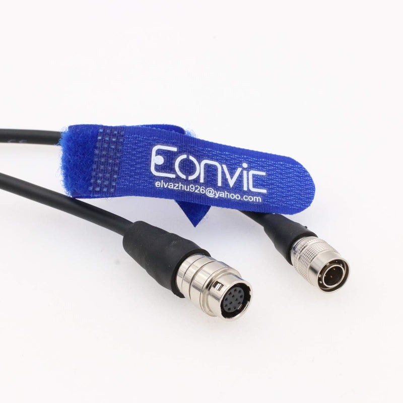 Compatible Hirose HR10A 4Pin Male to 12-pin Female Adaptor Cable for Sony F5/ F55 Power use (2M) 2m