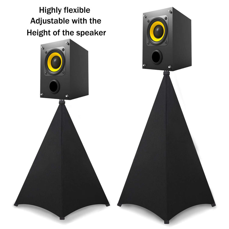 Dofilachy Speaker Stand Cover-DJ Bag with 360 Degree Cover, Speaker Tripod Scrim Cover for Speaker/Lighting with Free Travel Bag (Two Pack-black) Two Pack-black