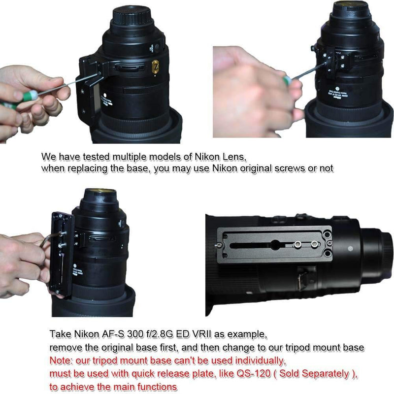 iShoot Tripod Mount Ring Base Support Lens Collar Foot Stand for Nikon AF-S 800mm f/5.6E FL ED VR, 600mm / 500mm f/4E FL ED VR, 400mm f/2.8E FL ED VR, 300mm f/2.8G ED VR II, 200-400mm f/4G ED VR II IS-THN856 for Nikon Lens