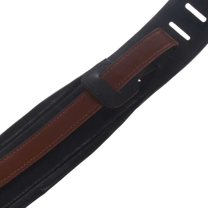 Melodyblue Leather Real Cowhide Guitar Strap for Electric Bass Guitar Adjustable Padded Browm Color