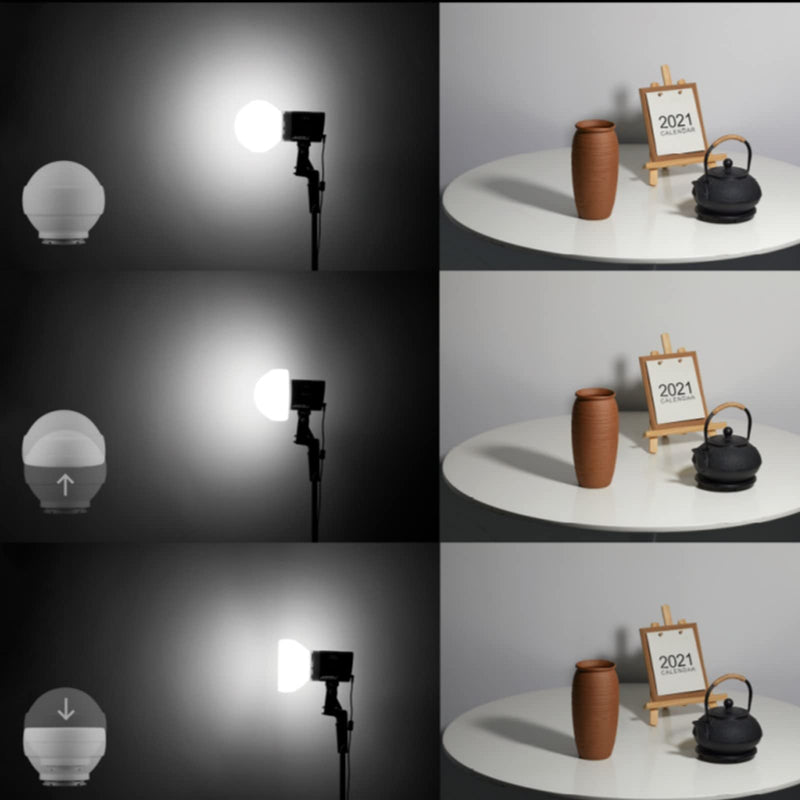 [AUSTRALIA] - Godox ML-CD15 Flash Diffuser Modifier Bundle Diffusion Dome for V1S V1C V1N V1F V1O V860III V860II V850III TT685II TT600 TT685 AD200 AD200PRO AD300PRO AD400PRO ML30 ML60 ML60BI(Included 3 adapters) 