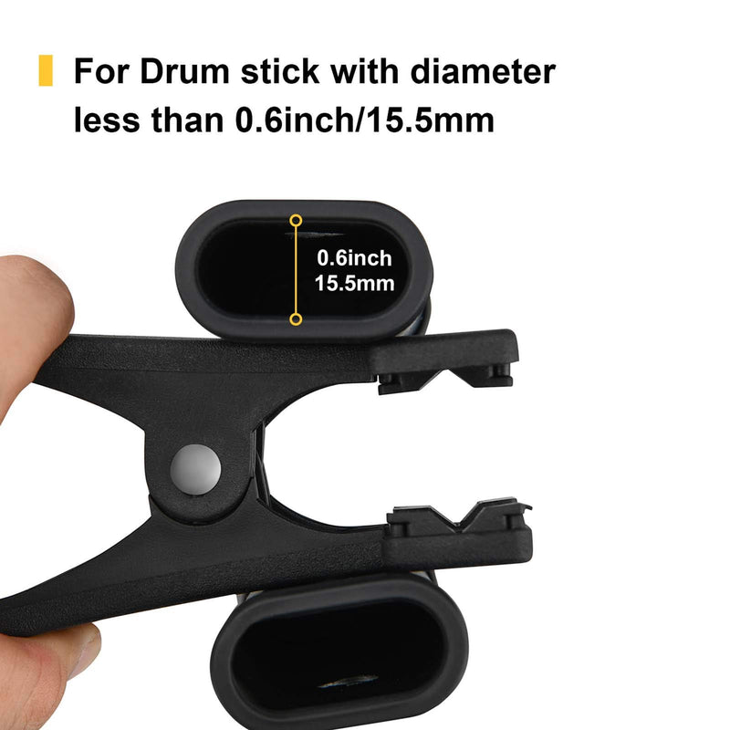 Eastar Drumstick Holder, EST-007B Drum Sticks Holder Floor for Drum Set Clamp On Drum Stick Holder Clip on Depot for 2 Pairs