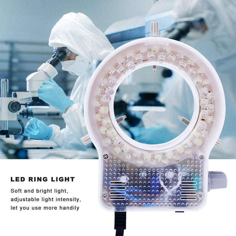 [AUSTRALIA] - 60LED Adjustable Brightness Microscope Ring Light Lamp Illuminator For Stereo Scope Microscope Supplier With Dimmer US Plug 110~240V 