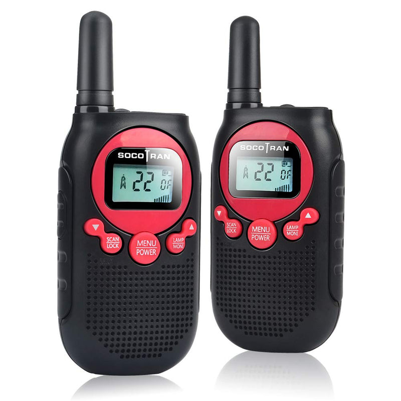 Rechargeable Walkie Talkies for Adults Long Range 5 Miles USB Charger 22CH VOX Flashlight LCD FRS Two Way Radio Rechargeable Li-ion Battery 2 Pack for Camping Family Road Trip Hiking Walky Talky