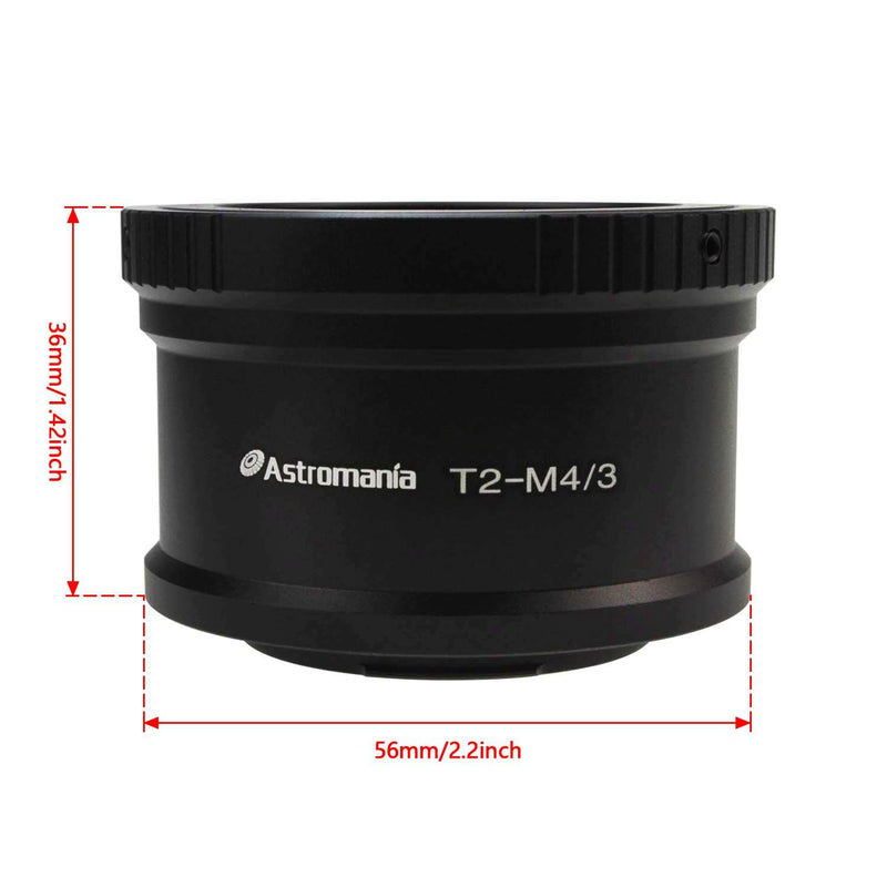 Astromania T T2 Mount for Olympus Panasonic M4 / 3 Cameras - Compatible with Olympus EP1, EP2, EPL1, Panasonic DMC-G1, DMC-GH1, DMC-GF1 Camera Bodies Adapter for Olympus M4/3