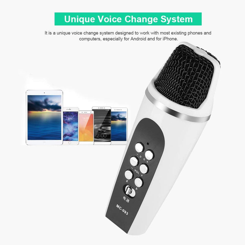 Voice Changer Microphone, 3.5mm Jack Mini Portable Voice Changer Device with 4 Voice Conversion Modes for IPhone/Android/Smartphone/PC